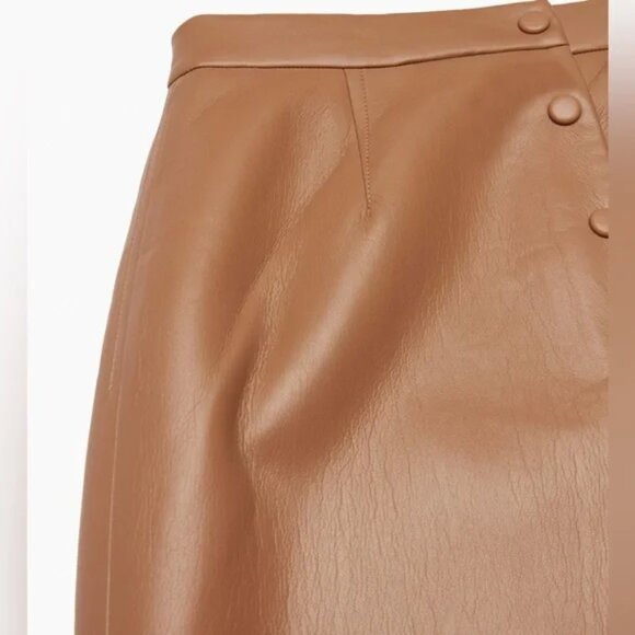 Aritzia Leather Midi Pencil Skirt - Picture 3 of 8